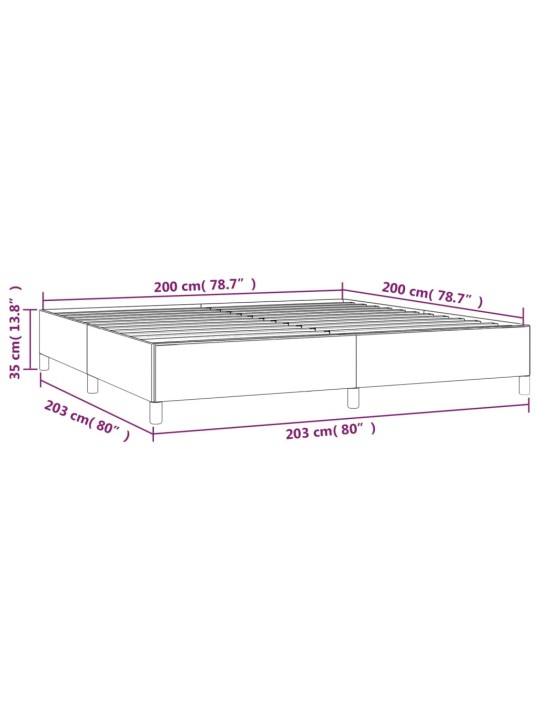 Rám postele šedá 200 x 200 cm umělá kůže
