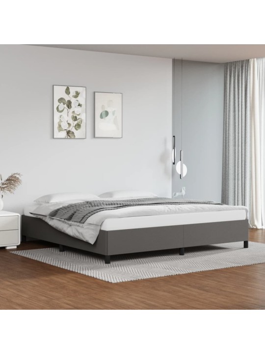 Rám postele šedá 200 x 200 cm umělá kůže