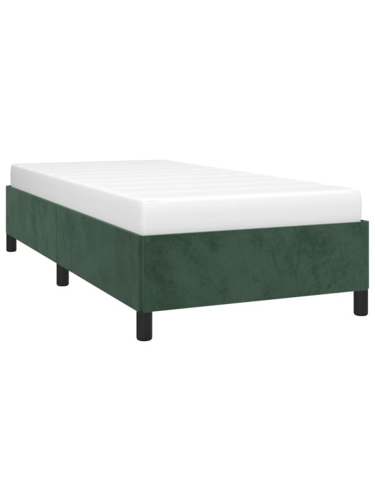 Rám postele bez matrace tmavě zelená 90 x 200 cm samet