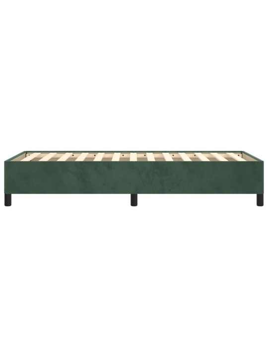 Rám postele bez matrace tmavě zelená 90 x 200 cm samet