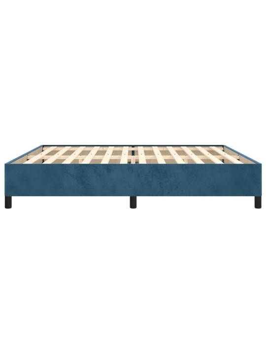 Rám postele bez matrace tmavě modrý 200x200 cm samet