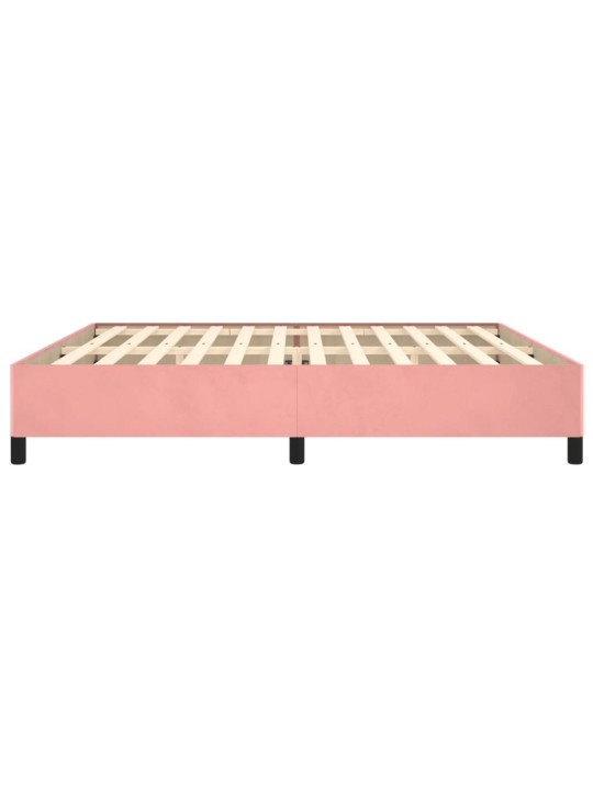 Rám postele růžový 200 x 200 cm samet