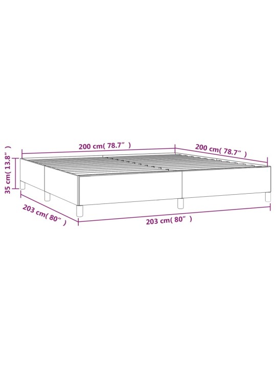 Rám postele růžový 200 x 200 cm samet