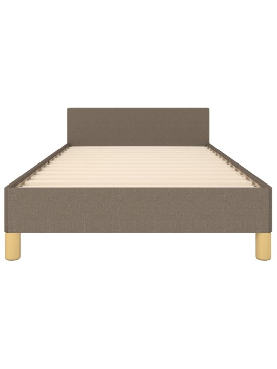 Rám postele s čelem bez matrace taupe 90x190 cm textil