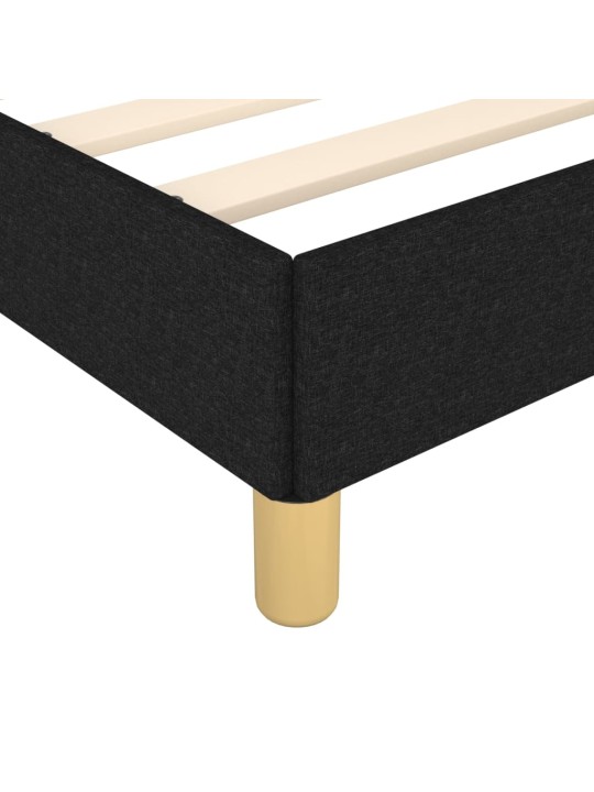 Rám postele s čelem bez matrace černý 90x200 cm textil