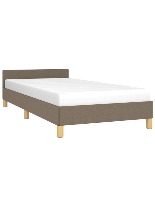 Rám postele s čelem bez matrace taupe 90x200 cm textil