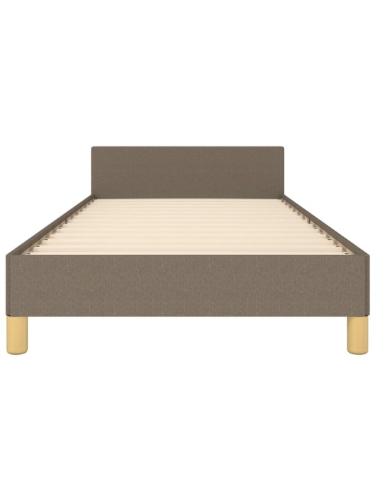 Rám postele s čelem bez matrace taupe 90x200 cm textil