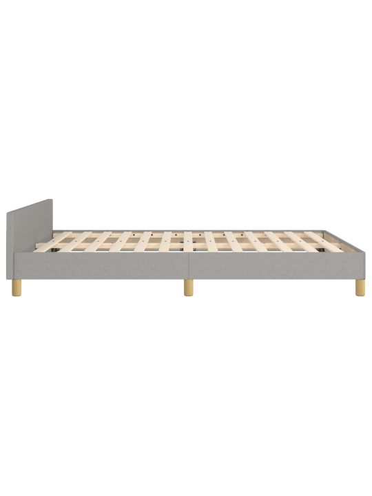 Rám postele bez matrace světle šedý 140 x 190 cm textil