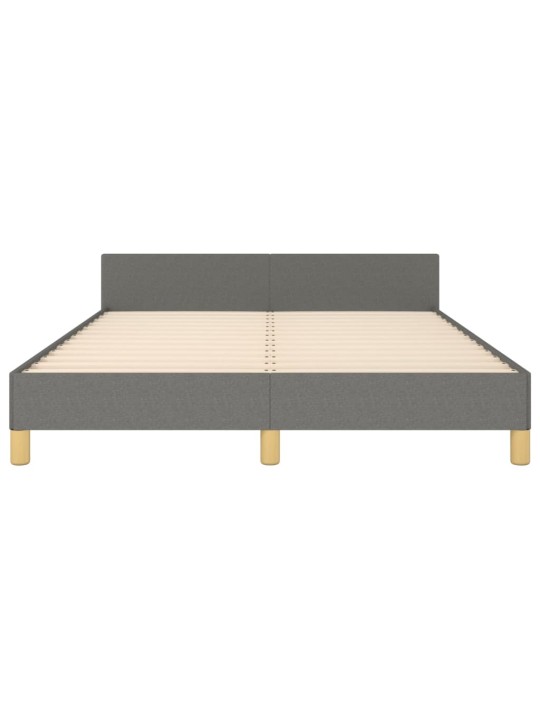 Rám postele bez matrace tmavě šedý 140 x 190 cm textil