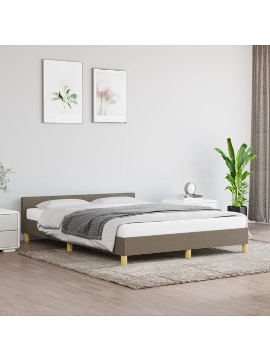 Rám postele bez matrace taupe 140 x 190 cm textil