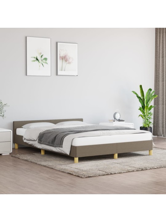 Rám postele bez matrace taupe 140 x 200 cm textil