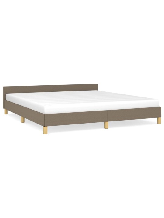 Rám postele bez matrace taupe 160 x 200 cm textil
