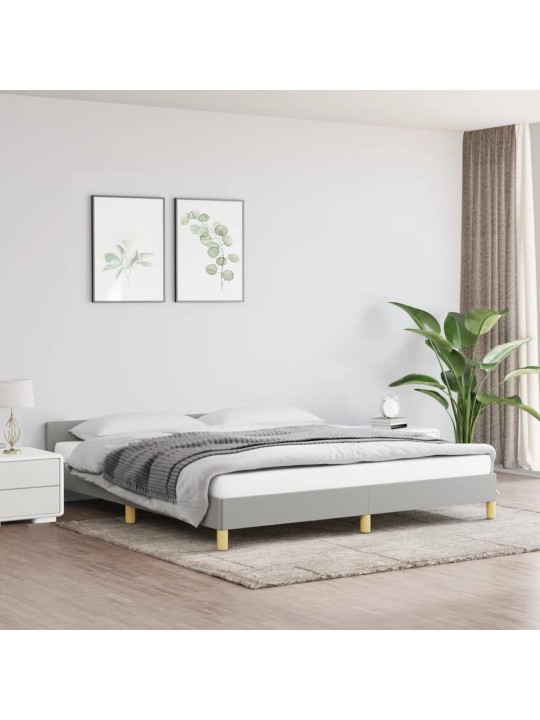 Rám postele bez matrace světle šedý 180 x 200 cm textil