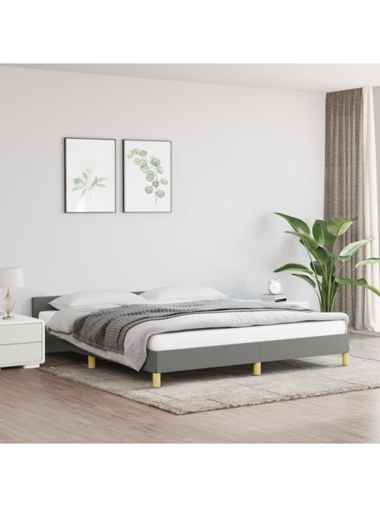 Rám postele bez matrace tmavě šedý 180 x 200 cm textil