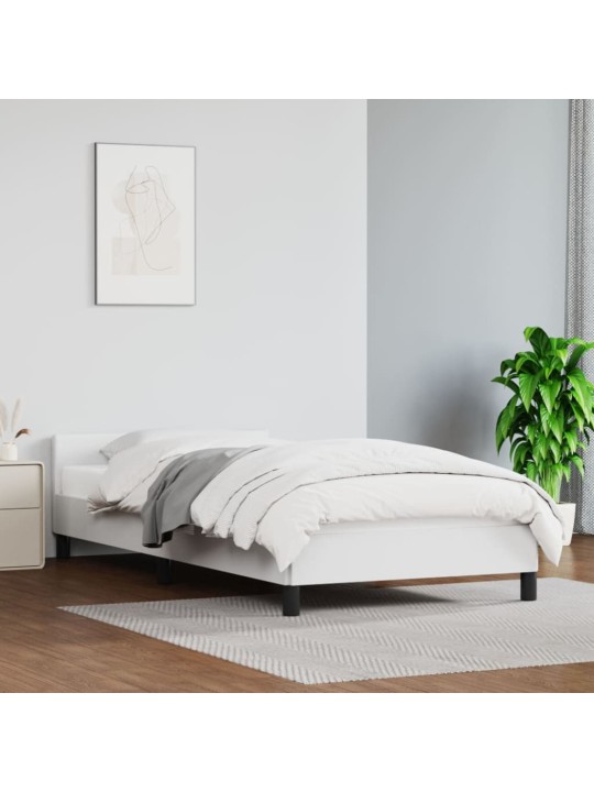 Rám postele s čelem bez matrace bílý 80x200 cm