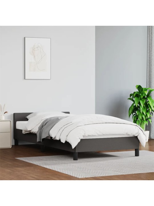 Rám postele s čelem bez matrace šedý 80 x 200 cm