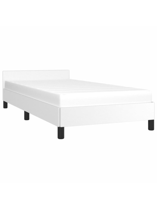 Rám postele s čelem bez matrace bílý 100x200 cm