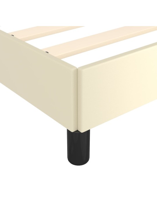 Rám postele s čelem bez matrace krémový 100x200 cm