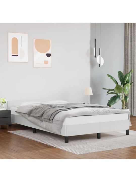 Rám postele s čelem bez matrace bílý 120x200 cm