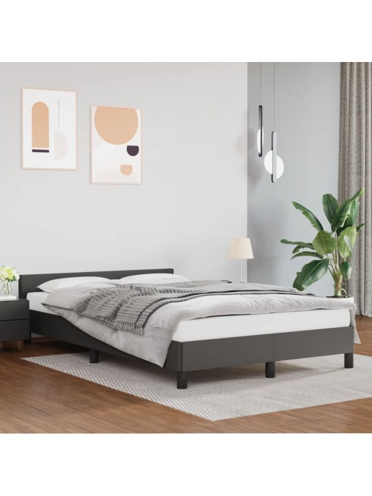 Rám postele s čelem bez matrace šedý 120x200 cm