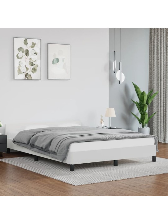 Rám postele s čelem bez matrace bílý 140x200 cm