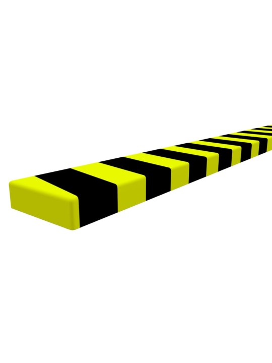 Chránič rohů žlutočerný 6 x 2 x 101,5 cm pu