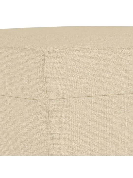 Podnožka krémová 70 x 55 x 41 cm textil