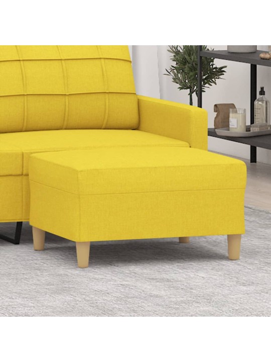 Podnožka světle žlutá 70 x 55 x 41 cm textil