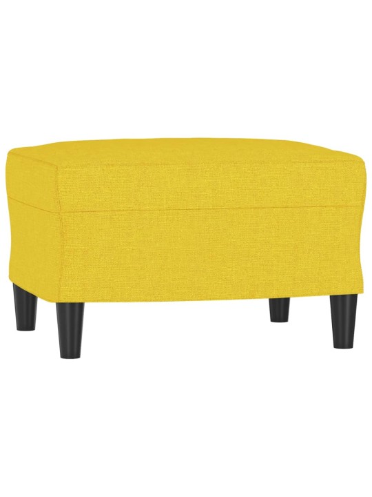 Podnožka světle žlutá 60 x 50 x 41 cm textil
