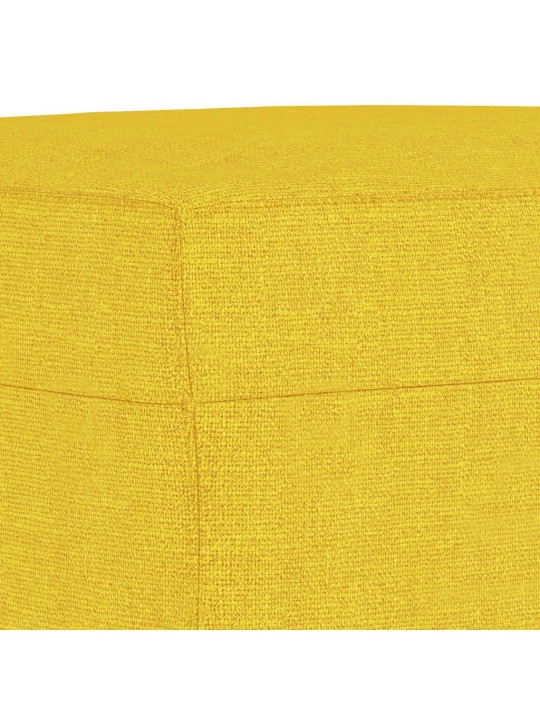 Podnožka světle žlutá 60 x 50 x 41 cm textil