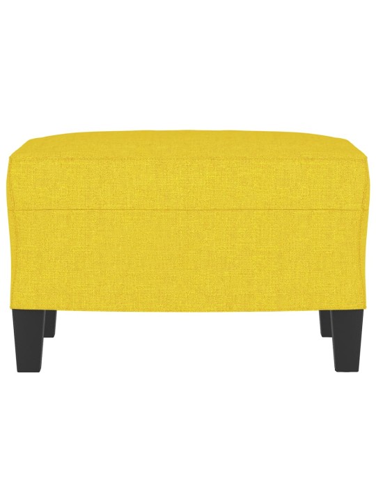 Podnožka světle žlutá 60 x 50 x 41 cm textil