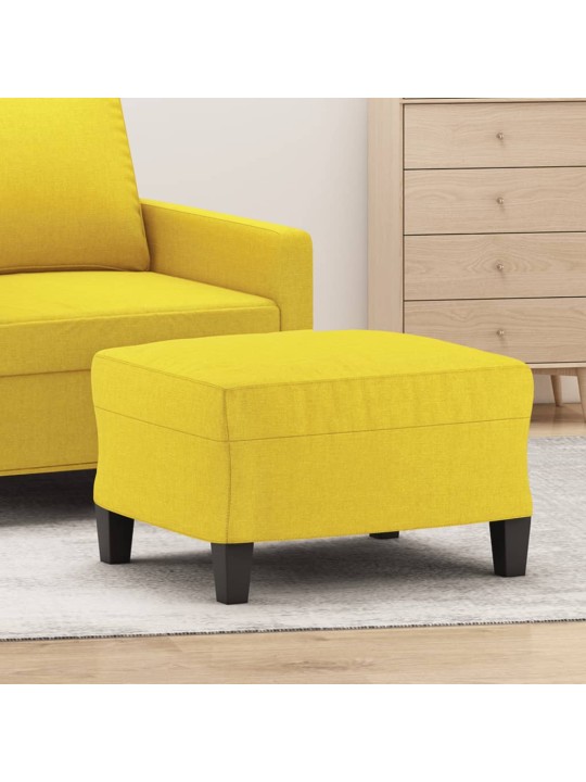 Podnožka světle žlutá 60 x 50 x 41 cm textil