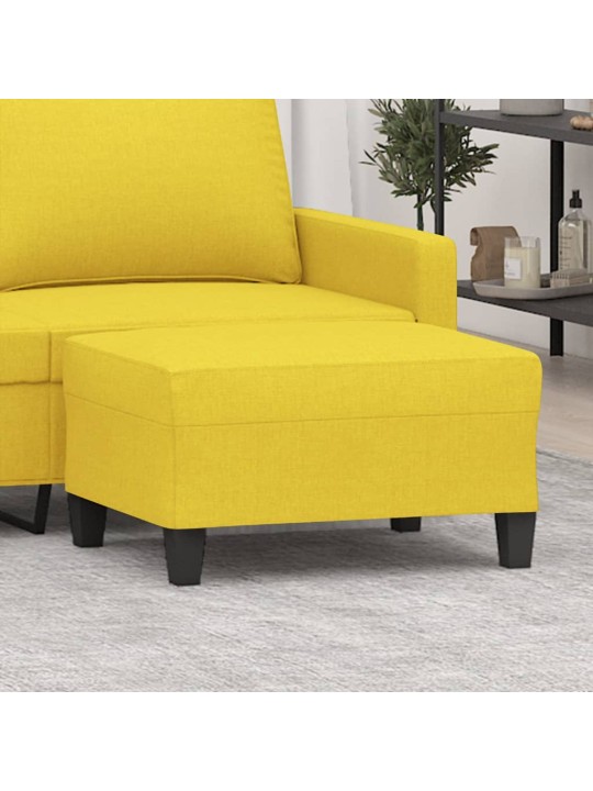 Podnožka světle žlutá 70 x 55 x 41 cm textil