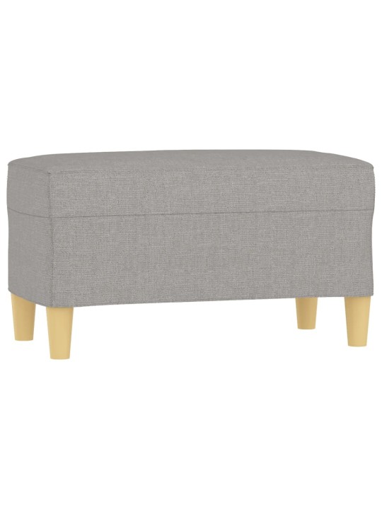 Lavice světle šedá 70 x 35 x 41 cm textil