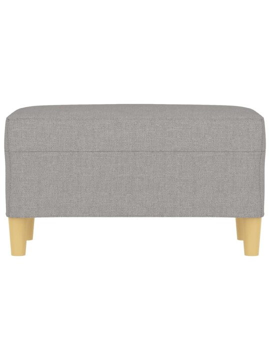 Lavice světle šedá 70 x 35 x 41 cm textil