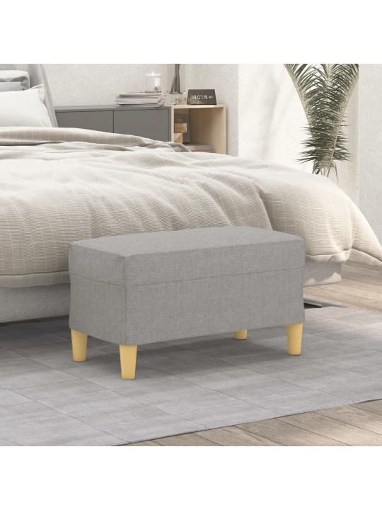 Lavice světle šedá 70 x 35 x 41 cm textil