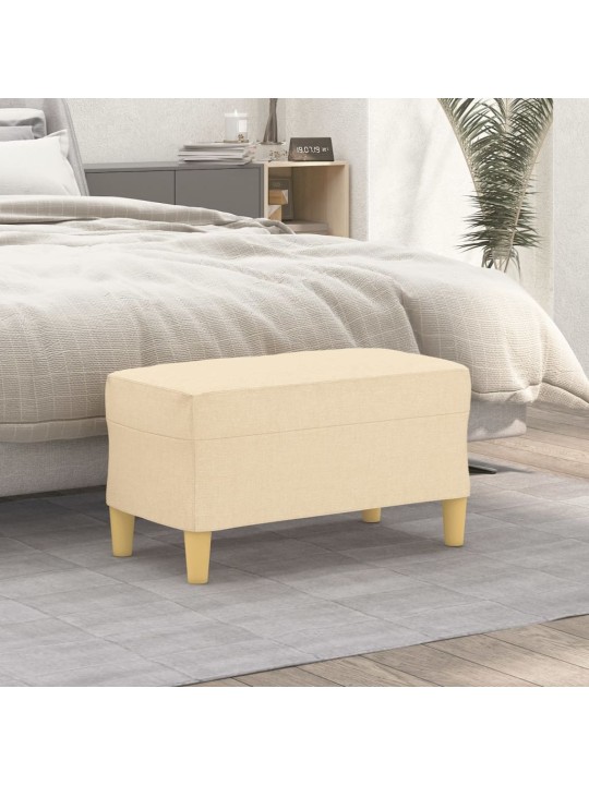 Lavice krémová 70 x 35 x 41 cm textil
