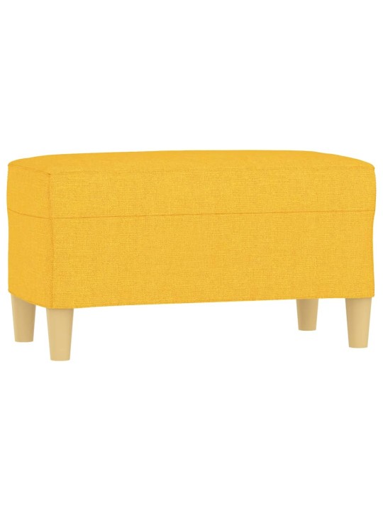 Lavice světle žlutá 70x35x41 cm textil