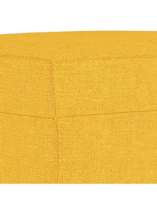 Lavice světle žlutá 70x35x41 cm textil
