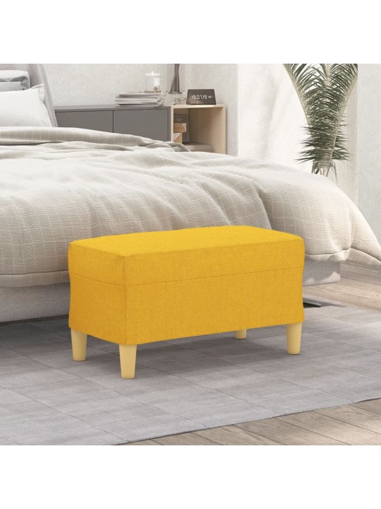 Lavice světle žlutá 70x35x41 cm textil