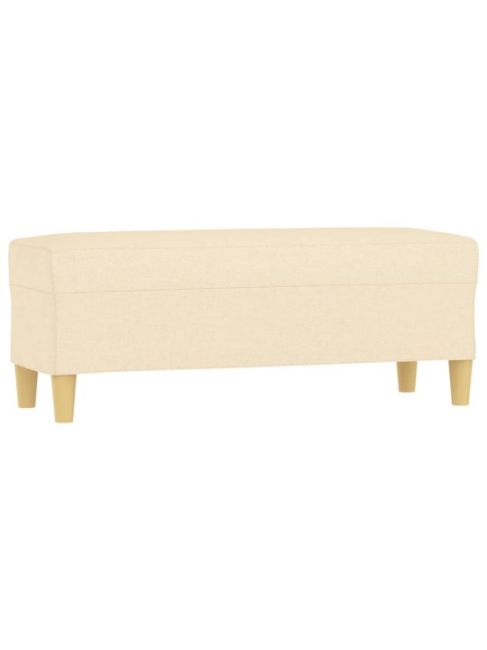 Lavice krémová 100 x 35 x 41 cm textil
