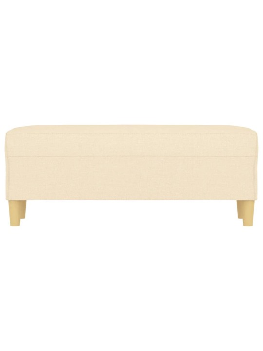 Lavice krémová 100 x 35 x 41 cm textil
