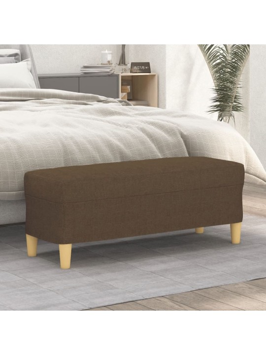 Lavice hnědá 100 x 35 x 41 cm textil