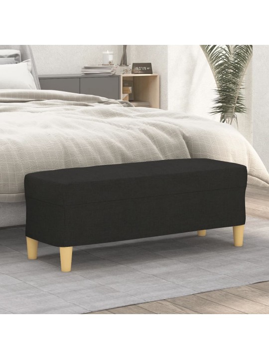 Lavice černá 100 x 35 x 41 cm textil