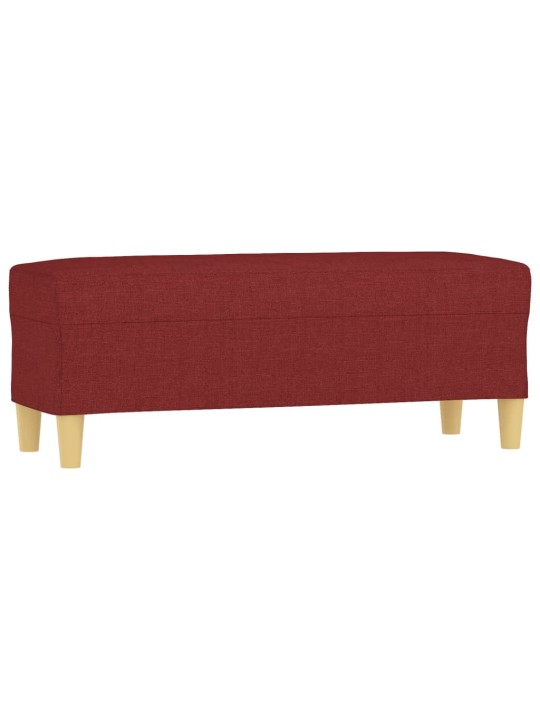 Lavice vínová 100 x 35 x 41 cm textil