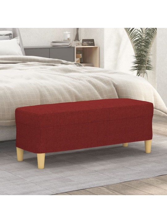 Lavice vínová 100 x 35 x 41 cm textil