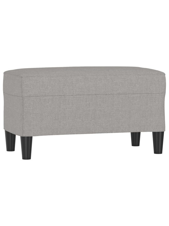 Lavice světle šedá 70 x 35 x 41 cm textil