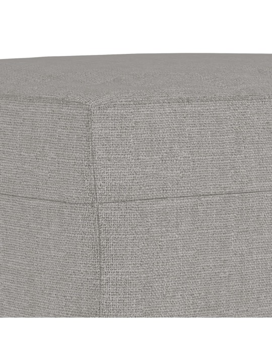 Lavice světle šedá 70 x 35 x 41 cm textil