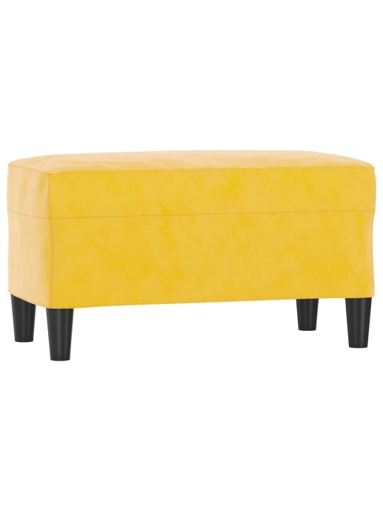 Lavice žlutá 70 x 35 x 41 cm samet