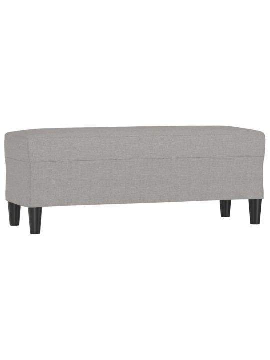 Lavice světle šedá 100 x 35 x 41 cm textil